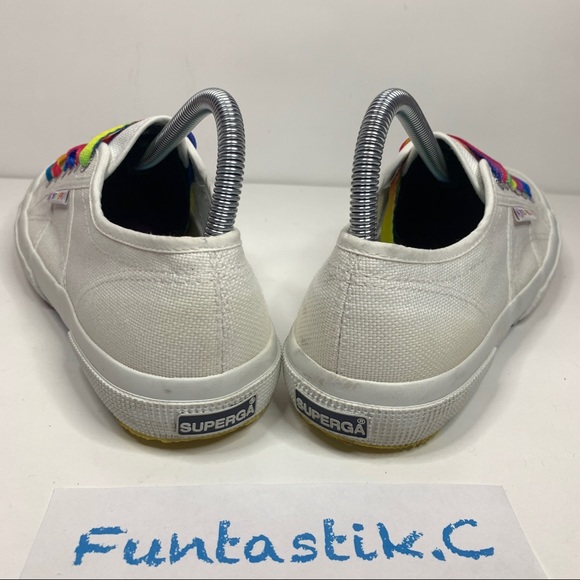 Superga Rainbow Laces & Soles Multicolored Unisex Sneakers S00DPQ0; W: 8.5, M: 7 - Picture 4 of 13